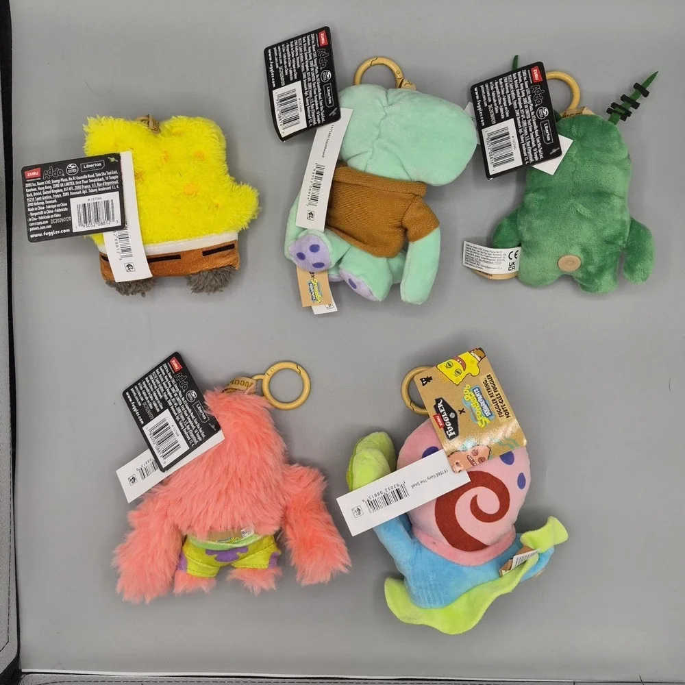 FULL SET Fuggler x Spongebob Patrick Gary Squidward Plankton 5